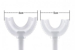 Детская зубная щётка U-образная на присоске/ Зубная щетка полукруглая / зубная щетка детская силиконовая