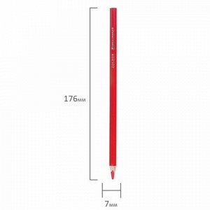 Карандаши цветные BRAUBERG PREMIUM 24 цвета + 2 чернографитных карандаша, трехгранные, грифель 3 мм, 181937