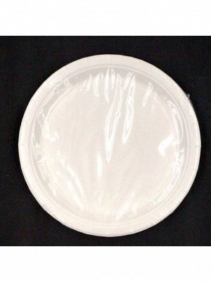 Тарелка бумага однотонная 12 шт 18 см цвет белый HS-16-1