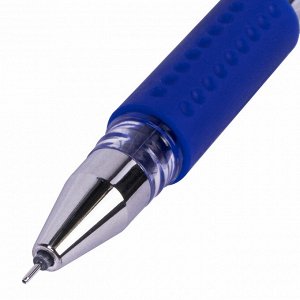 Ручка гелевая с грипом BRAUBERG "EXTRA GT NEEDLE", СИНЯЯ, игольч.узел 0,5 мм, линия 0,35 мм, 143916