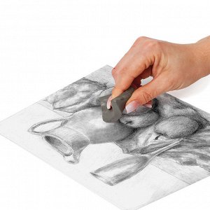 Ластик-клячка художественный BRAUBERG ART "CLASSIC", 40x36x10 мм, супермягкий, серый, 228064