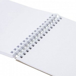 Скетчбук, белая бумага 100г/м2, 140х201мм, 60л, гребень,жёст. подложка, BRAUBERG ART, Аниме, 115061