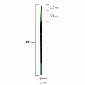 Кисть из ворса пони №3, BRAUBERG PREMIUM, 200982