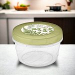 БАНКА С ЗАВИНЧИВАЮЩЕЙСЯ КРЫШКОЙ С ДЕКОРОМ 0,6Л (зеленый)