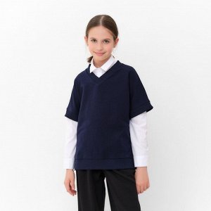 Жилетка для девочки MINAKU: School Collection, тёмно-синяя.