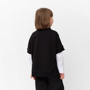 Жилетка для девочки MINAKU: School Collection, цвет чёрный, рост