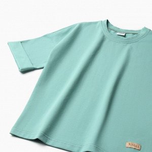 Костюм для девочки (футболка, лосины) MINAKU цвет оливковый, рост