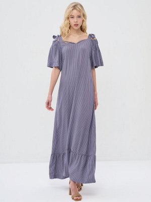 Платье NewVay 5231-3747 серый полоска