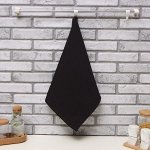 Полотенце &quot;Доляна&quot; цв. черный 35х60 см, 100% хл., крупная вафля 220 г/м2