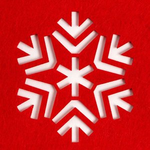 Набор новогодних салфеток Доляна «Снежинки» - 2 шт