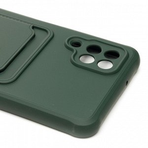 Чехол-накладка - SC304 с картхолдером для "Samsung SM-A125 Galaxy A12" (dark green) (208708)