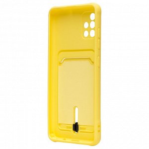 Чехол-накладка - SC304 с картхолдером для "Samsung SM-A515 Galaxy A51 4G" (yellow) (208741)