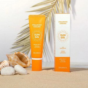 Солнцезащитный гель для лица с гиалуроновой кислотой Deoproce Hyaluronic Cooling Sun Gel SPF50+ PA+++