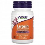 Лютеин для глаз NOW Lutein 10мг - 60 гел.капс.