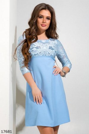 Женское платье 17681 голубой