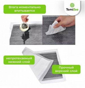 Neo Loo Life Пеленки угольные для домашних животных &quot;TomiZoo&quot; гигиенич. впитывающие одноразовые, M (60х60 см) 1шт