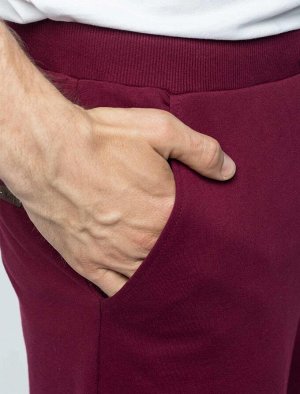 Шорты из облегченного футера бордовый