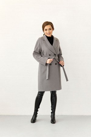 Пальто женское демисезонное 23220 (светло-серый)