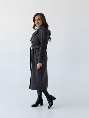 Пальто женское демисезонное 22960 (темно-серый)