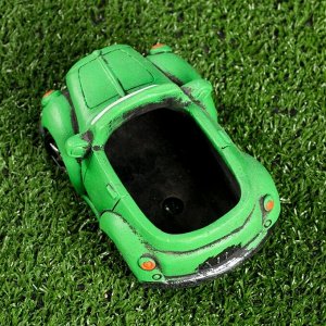 Горшок "Машинка" зеленый, 14х8х7см