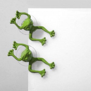 Серьги «Лягушка», цвет зелёный