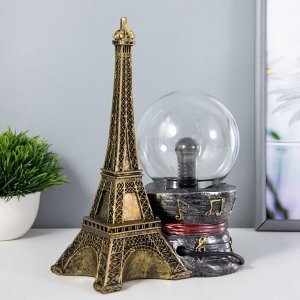 Плазменый шар "Париж" золото 15х10х24 см