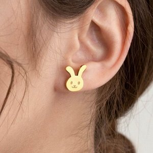 Серьги гвоздики «Зайчики»