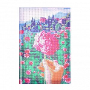 Алмазная мозаика на подрамнике с полным заполнением «Цветок в руке», 20х30 см