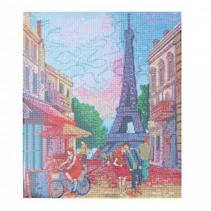 Алмазная мозаика на подрамнике с полным заполнением «Прекрасный Париж», 40х50см