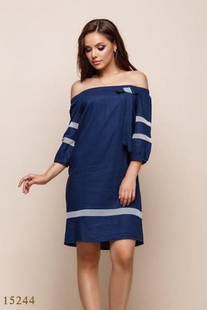 Женское платье 15244 темный синий