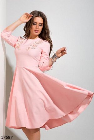 Женское платье 17687 светлый розовый