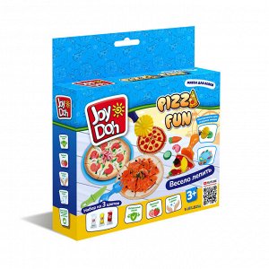 Масса для лепки Joy Doh, набор PIZZA FUN - ВЕСЕЛАЯ ПИЦЦА, нож для пиццы, 5 аксессуаров, 3 пакетика с тестом,  (3 х 20г.)