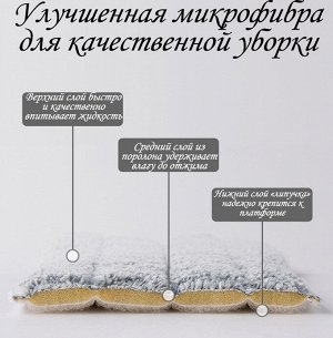 Швабра с отжимом и увеличенной платформой FC-91