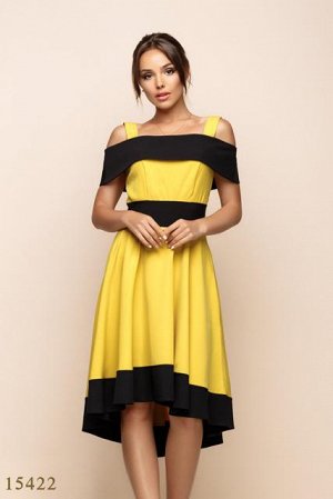 Женское платье 15422 желтый черный