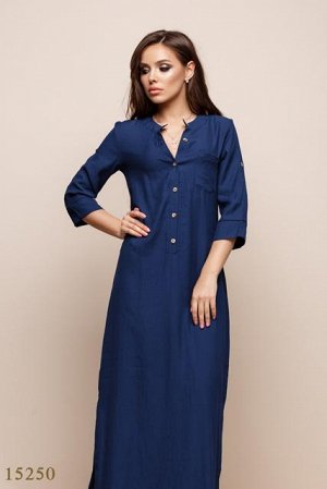 Женское платье 15250 темный синий