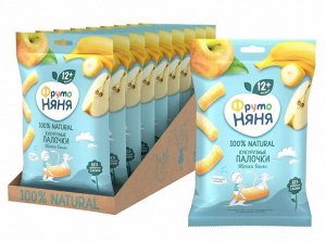 ФРУТОНЯНЯ Палочки кукурузные 20г яблоко-банан большая упаковка 9 шт