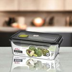 КОНТЕЙНЕР ДЛЯ ПРОДУКТОВ ГЕРМЕТИЧНЫЙ С КЛАПАНОМ &quot;BRILLIANT&quot; ПРЯМОУГОЛЬНЫЙ 1,35Л(черный)