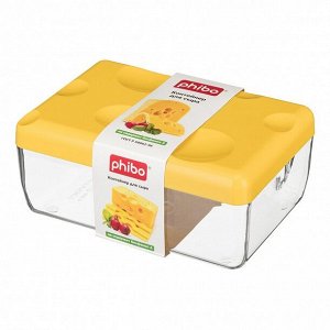 Контейнер для сыра, пластик, желтый