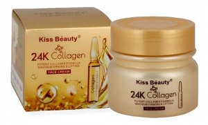 Kiss Beauty 24K Collagen potent coolagen formula maximum firming & lifting face cream Антивозрастной крем для лица с коллагеном и 24К золотом