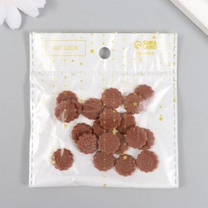 Декор для творчества PVC «Шоколадная печенька», набор 20 шт., 1.5x1.5x0.3 см