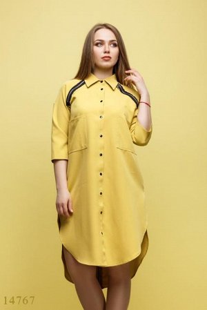 Женское платье большого размера Сеона горчичный