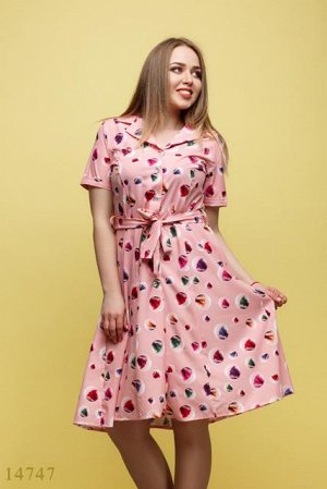 Женское платье большого размера Бертина розовый