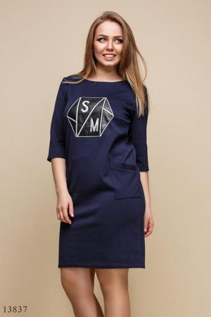 Женское платье большого размера SM синий