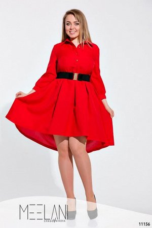 Женское платье большого размера Бронислава красный