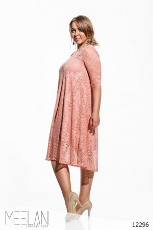Женское платье большого размера Тэс персик