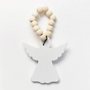 Кольцо для салфеток "Ангелочек", цв. белый, 6*7 см, дерево