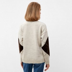 Джемпер женский MINAKU: Casual Collection цвет бежевый