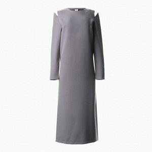 Платье с разрезами макси женское MINAKU: Casual collection, графит