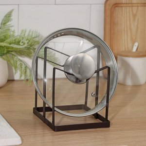 Держатель для крышек и разделочных досок Доляна, 12.5x16x15 см, коричневый