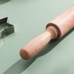 Скалка вращающаяся Magistro, акация, 43?4 см, рабочая часть 23 см
